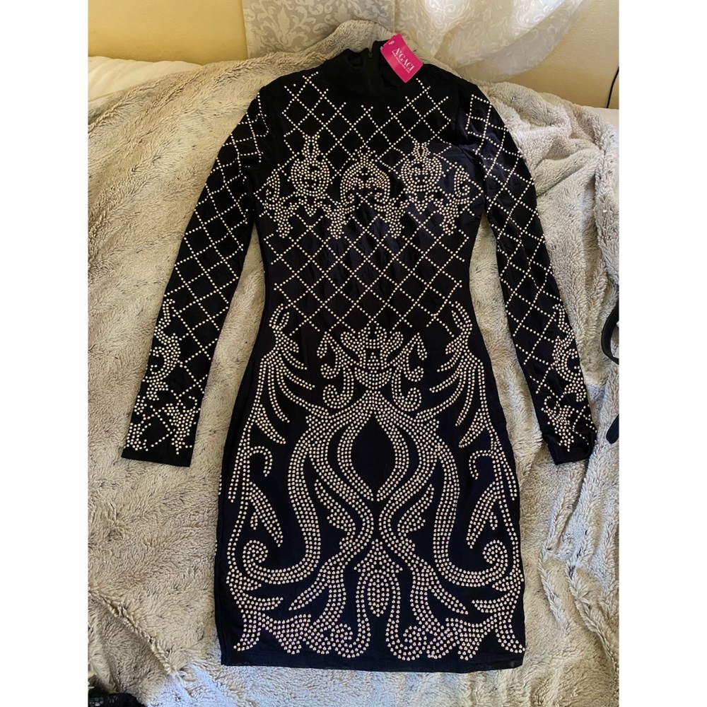 SOLD Agaci Black with Gold Stud Dress
